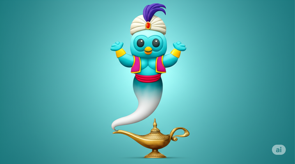 image of dash as a genie by Gemini 2.5 Pro
